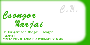 csongor marjai business card